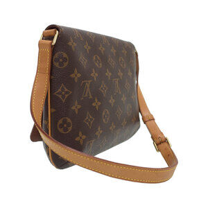 Louis Vuitton Bag Shoulder Musette Brown Monogram Tango Short Leather